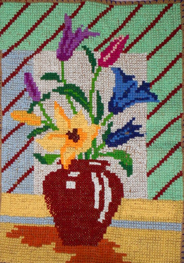 Flower cross stitch